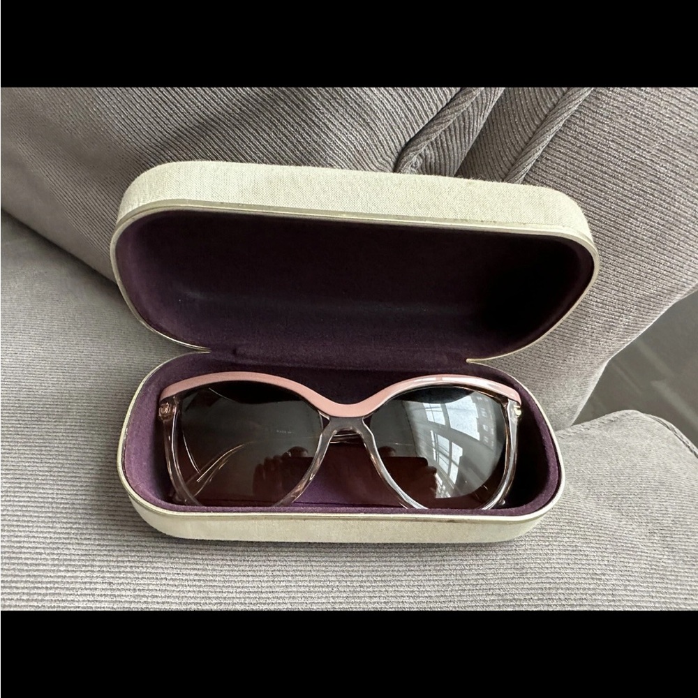 Elegant Pink Sunglasses with Case